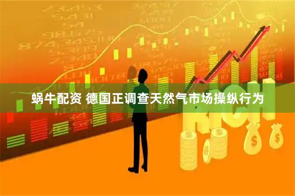 蜗牛配资 德国正调查天然气市场操纵行为