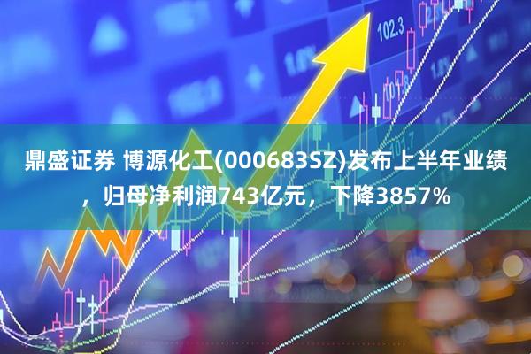 鼎盛证券 博源化工(000683SZ)发布上半年业绩，归母净利润743亿元，下降3857%